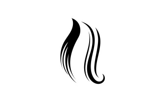 Hairwave Black Wave Logo Vector Illustration Design V1