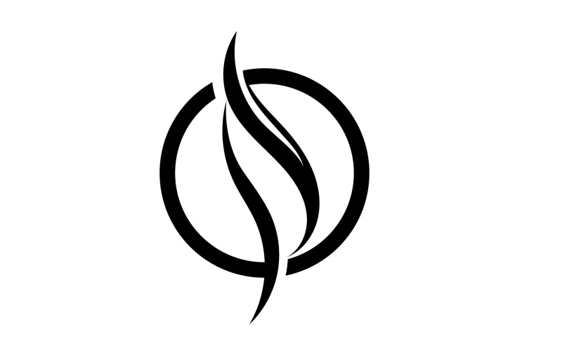Hairwave Black Wave Logo Vector Illustration Design V6 Logo Template