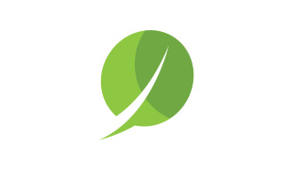 Leaf Eco Green Nature Element Vector Logo V5