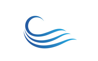 Sun And Wave Beach Logo Vector Illustration V3