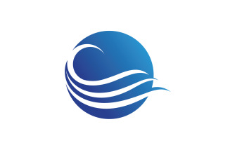 Sun And Wave Beach Logo Vector Illustration V4
