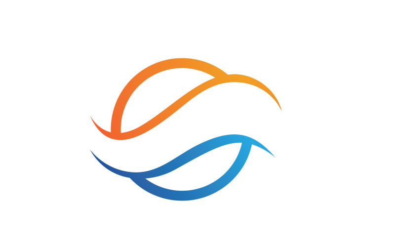 Sun And Wave Beach Logo Vector Illustration V8 Logo Template