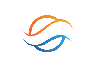 Sun And Wave Beach Logo Vector Illustration V8