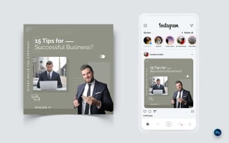 Business Service Promotion Social Media Post Design Template-14