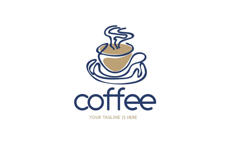 Coffee Cup Cafe Logo Vector Design Template Logo Template