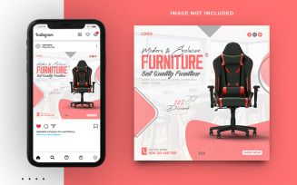 Furniture Sale And Interior Promotion Instagram Social Media Post Banner Template
