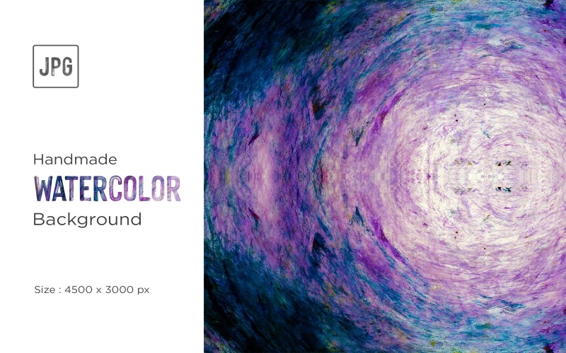 Hand painted Purple Water color Galaxy Background