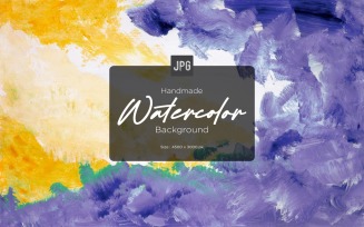 Purple and Yellow Water color Background Splotches and Blush