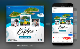 Travel And Adventure Social Media Instagram Or Facebook Post Or Flyer Design Template