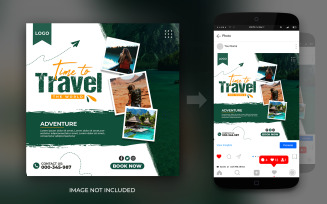 Travel And Tours Dream Adventure Social Media Instagram And Facebook Post Design Template