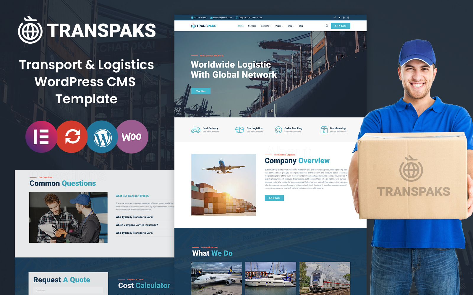 Template #260266 Cargo Delivery Webdesign Template - Logo template Preview