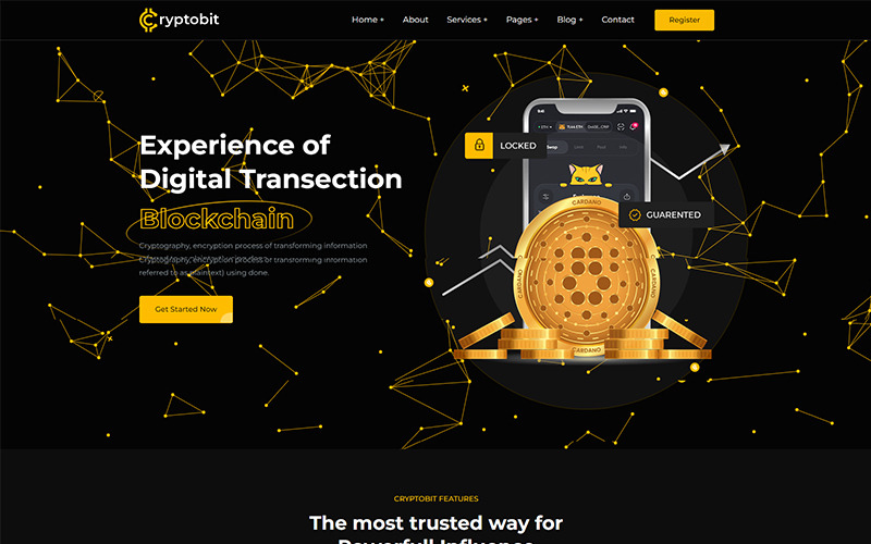 Cryptobit Crypto & Blockchain HTML5 Template Website Template