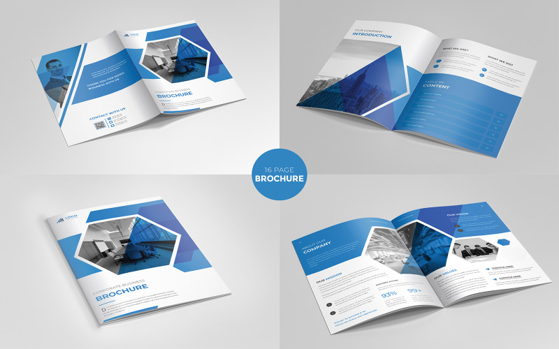 A4 Corporate Brochure Template With Minimalist And Premium Style Vector Graphic