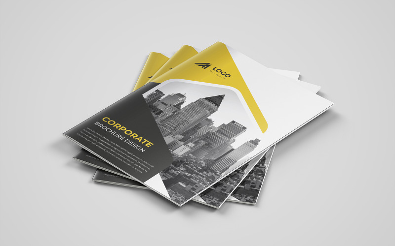 Company Profile Brochure Template Minimalist Business Brochure Vector Graphic