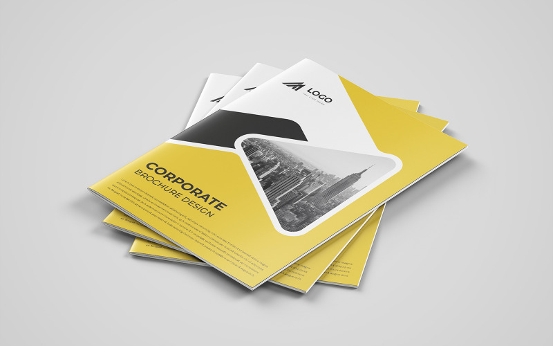 Company Profile Template Design Modern Minimal Multipage Brochure Vector Graphic
