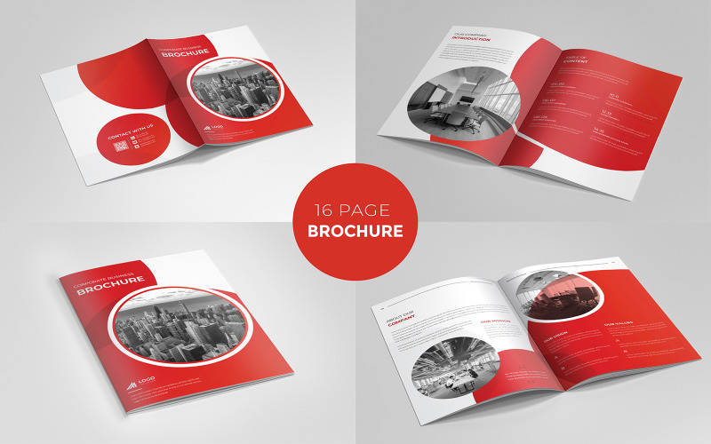 Corporate Company Profile Brochure Annual Report Booklet Business Proposal Layout Concept Design Vector Graphic