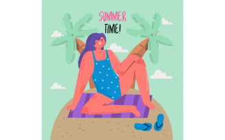 Free Summer Background Illustration (2)