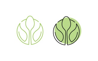 Healthy food Vector Logo Design Template V2