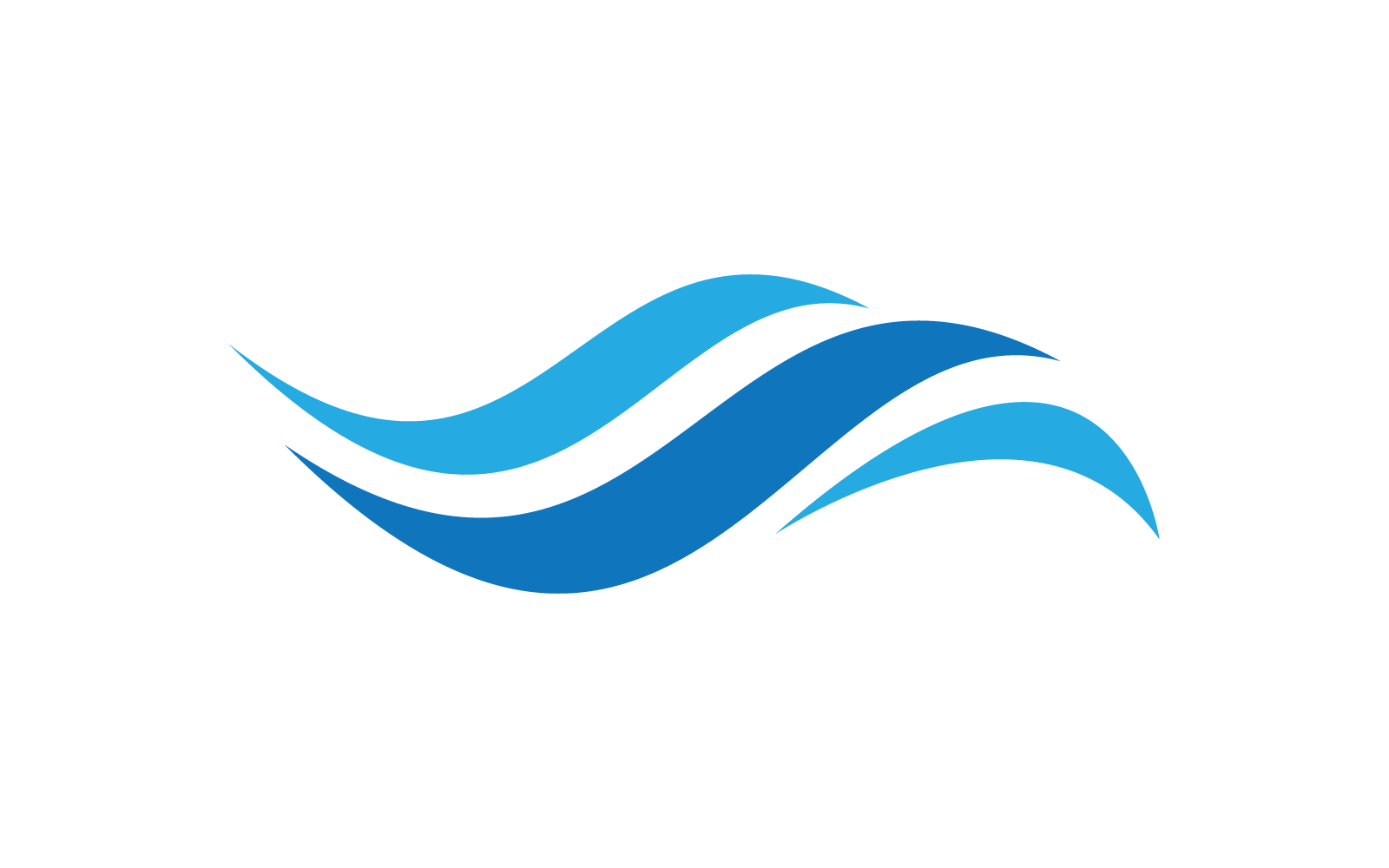 Onda de agua ilustración logo vector diseño plano