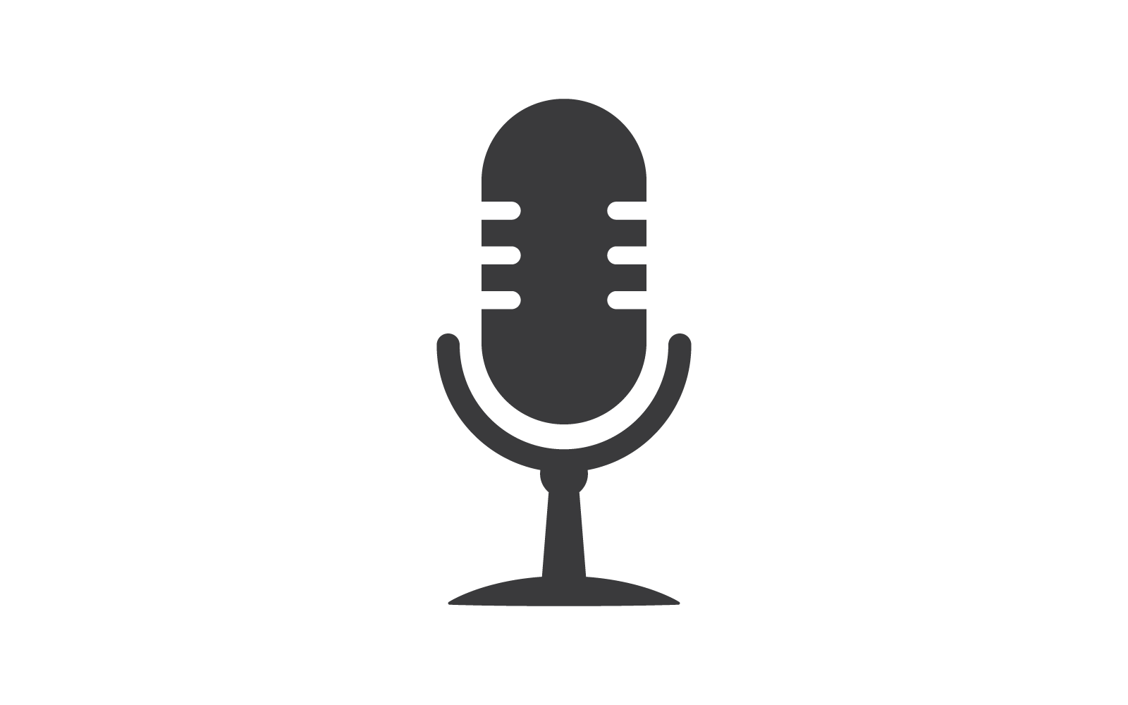 Podcast logo vector plat ontwerp