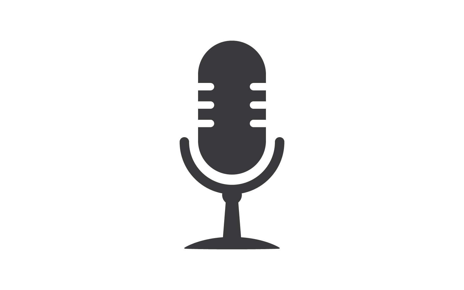Podcast logotyp vektor platt design