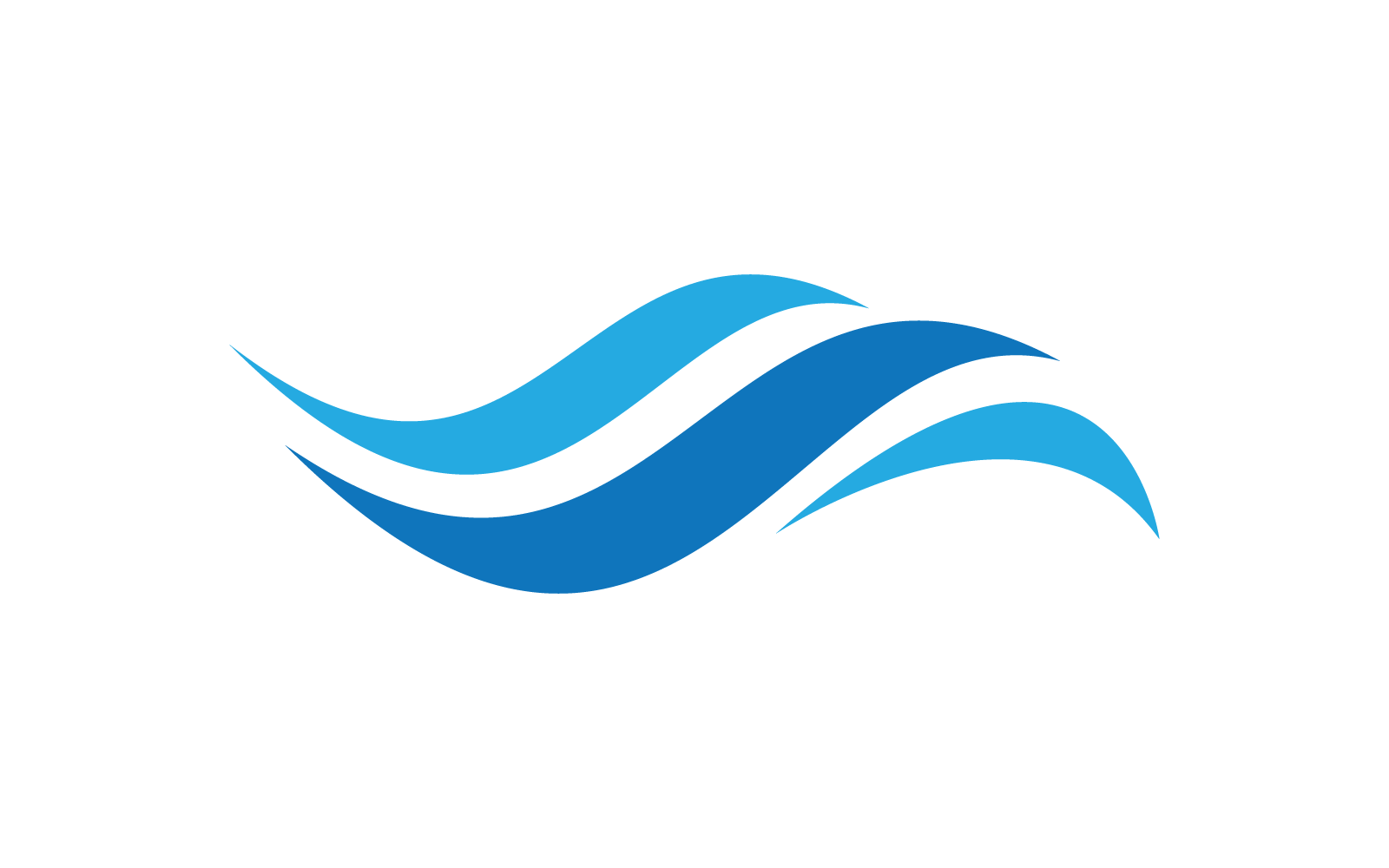 Vatten Wave illustration logotyp vektor platt design