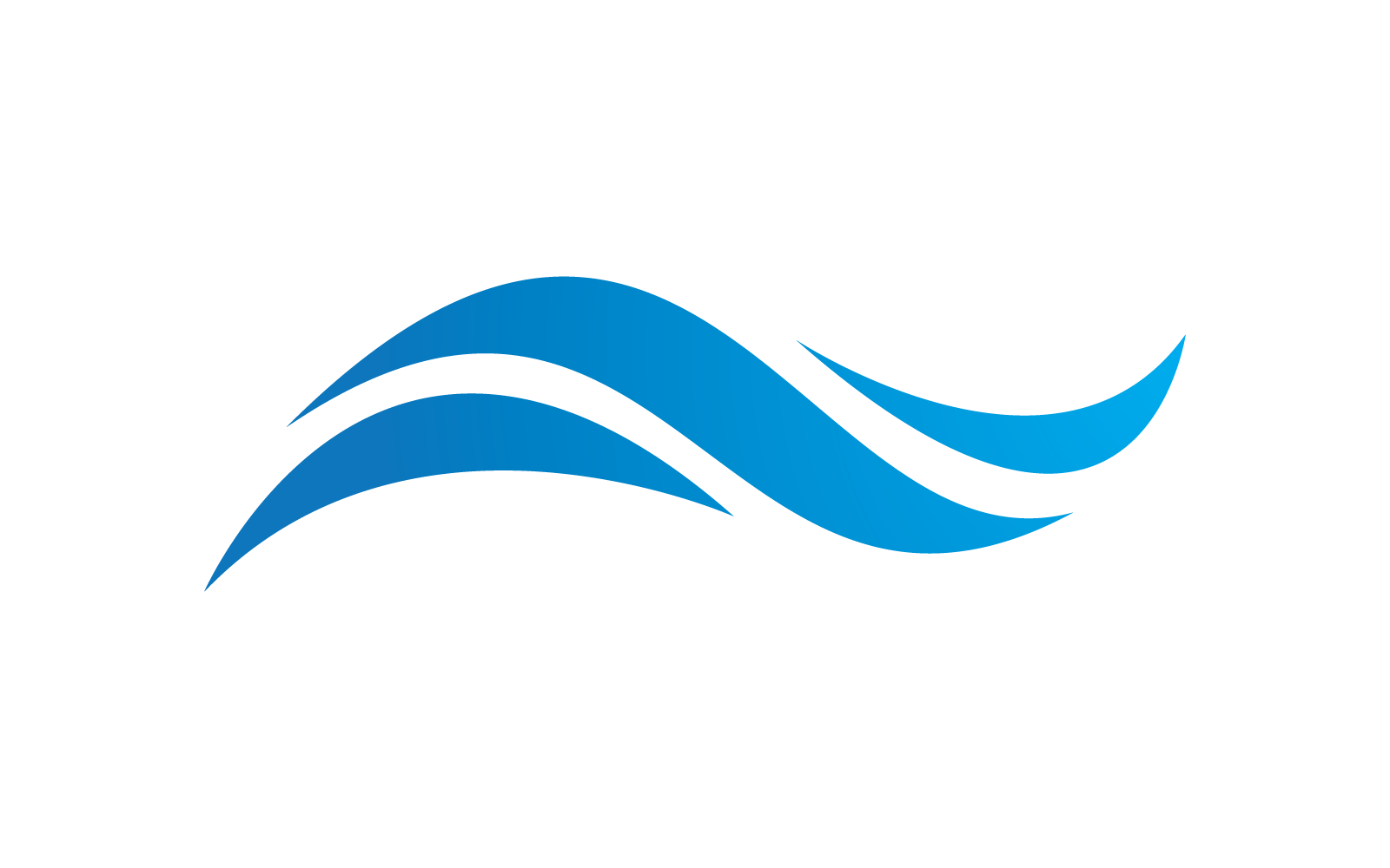 Water Wave illustration logo vector flat design eps 10 Logo Template