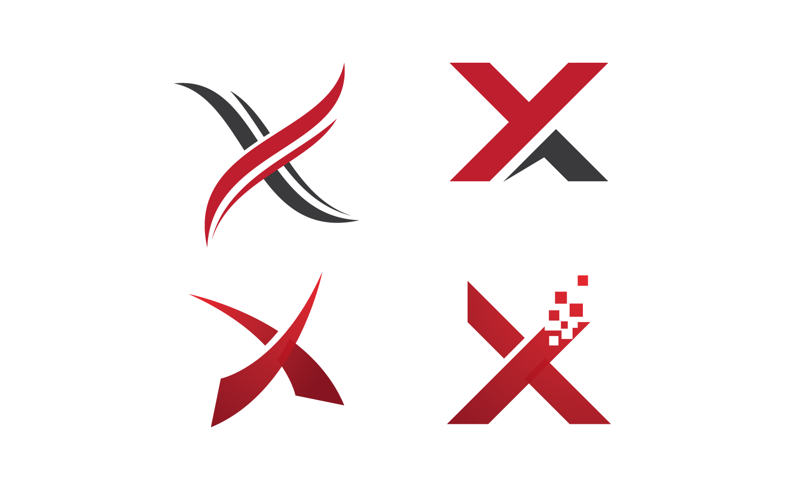X Letter Logo Template Vector