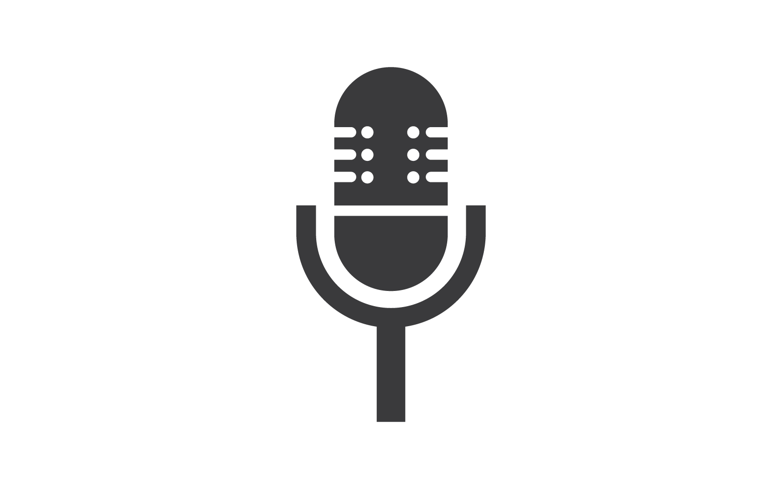 Conception plate de vecteur d'illustration de logo de podcast