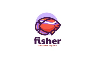 Fisher Simple Mascot Logo Style