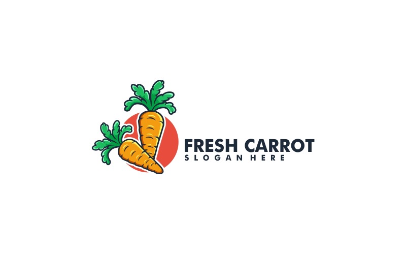Fresh Carrot Simple Logo Style Logo Template