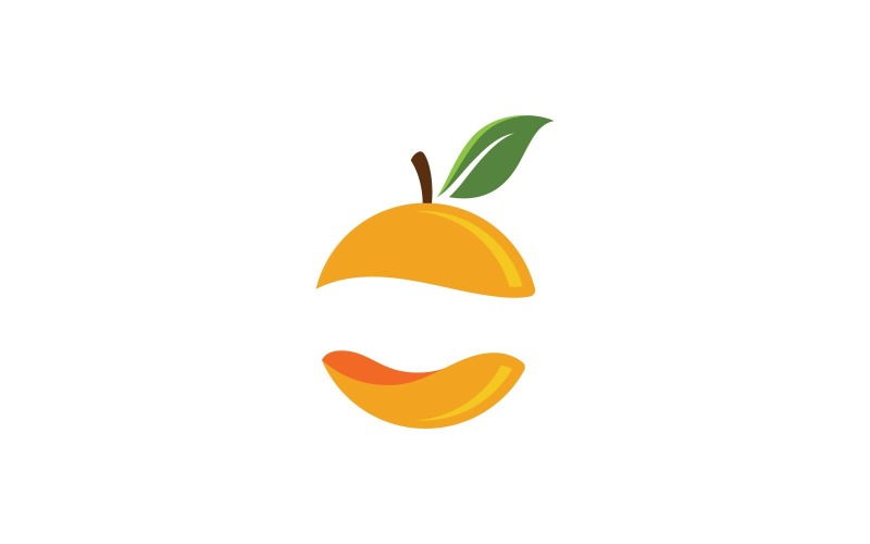 Orange Fresh Fruit Vector Logo Design Template V2 Logo Template