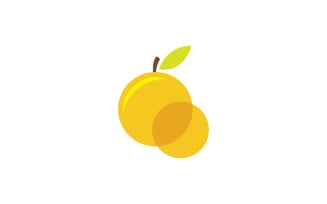 Orange Fresh Fruit Vector Logo Design Template V4