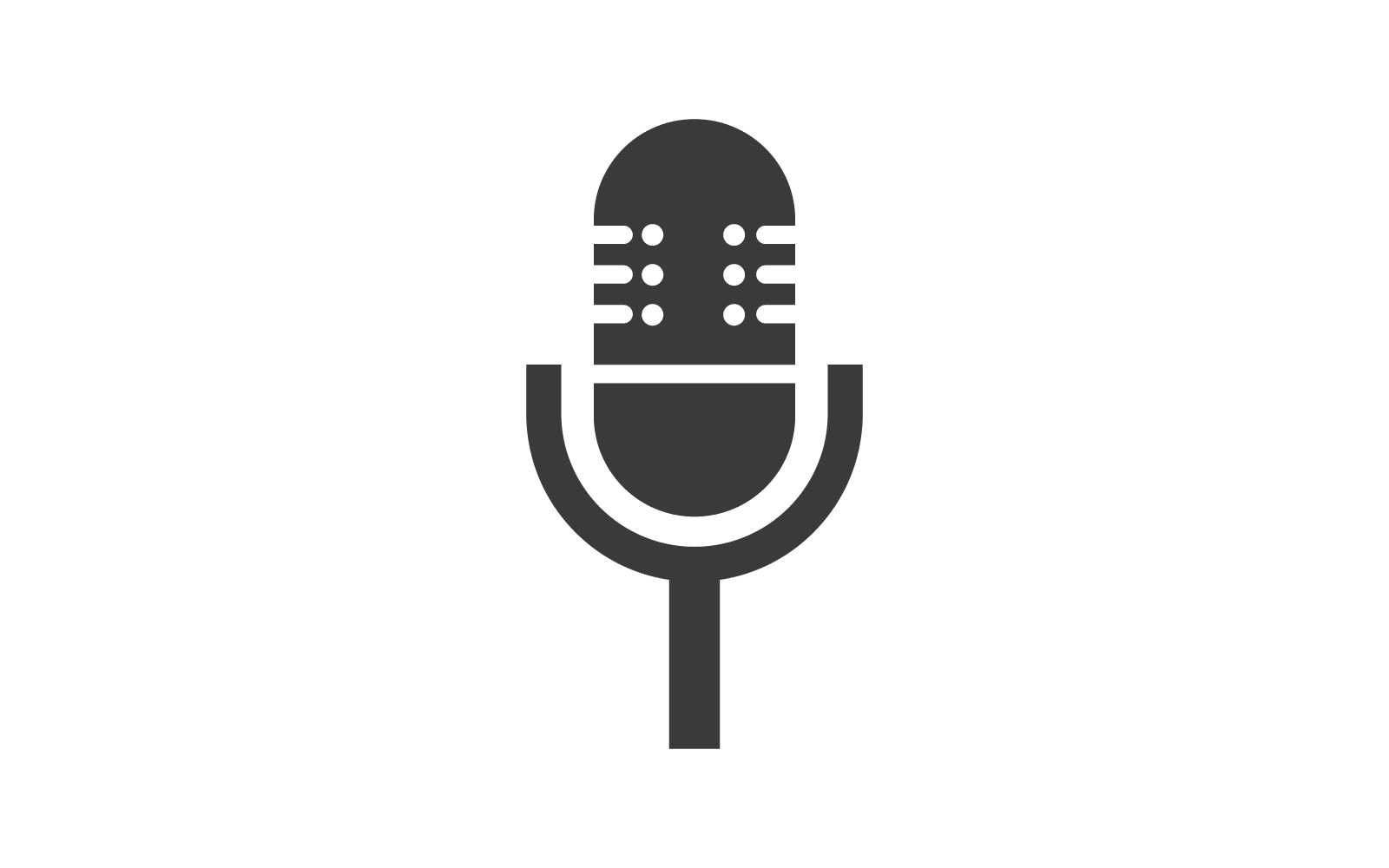 Podcast logo illustrazione vettoriale design piatto