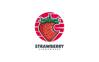 Strawberry Simple Logo Design