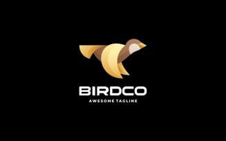 Vector Logo Bird Color Gradient Style