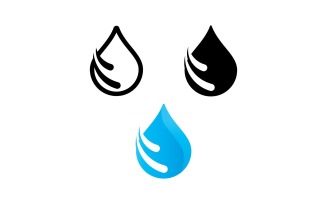 Water Drop Logo Template Vector Water Icon Design V7