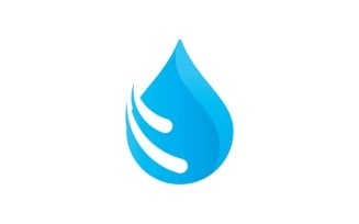Water Drop Logo Template Vector Water Icon Design V8