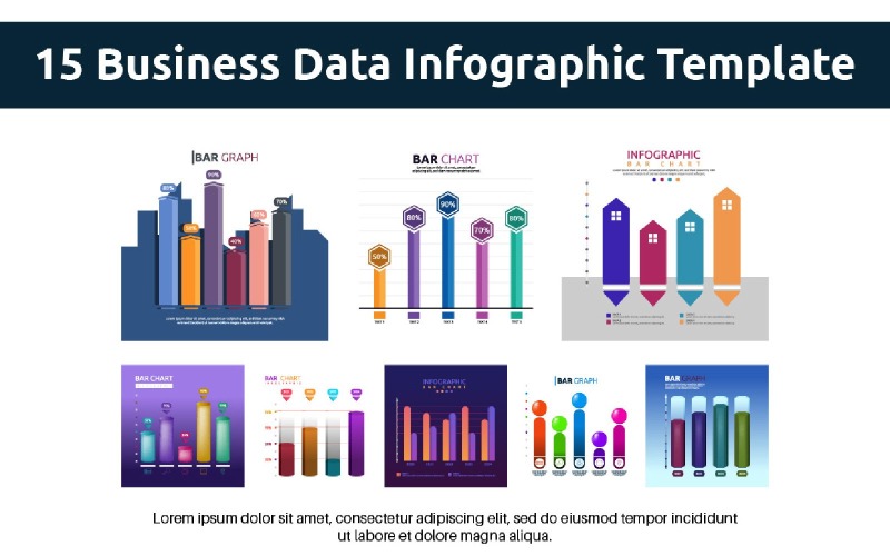 15 Business Data Infographic Template Illustration