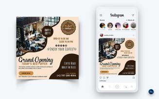 Coffee Shop Promotion Social Media Post Design Template-03