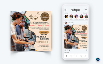 Coffee Shop Promotion Social Media Post Design Template-04