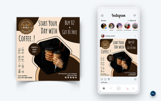 Coffee Shop Promotion Social Media Post Design Template-05