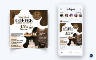 Coffee Shop Promotion Social Media Post Design Template-06