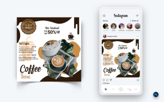 Coffee Shop Promotion Social Media Post Design Template-07
