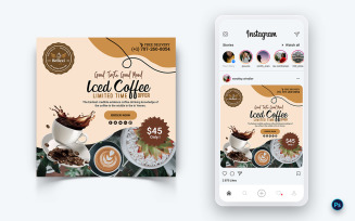 Coffee Shop Promotion Social Media Post Design Template-09