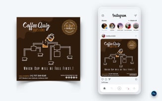 Coffee Shop Promotion Social Media Post Design Template-13