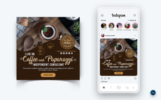 Coffee Shop Promotion Social Media Post Design Template-16