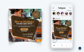 Coffee Shop Promotion Social Media Post Design Template-17