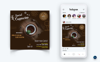 Coffee Shop Promotion Social Media Post Design Template-20