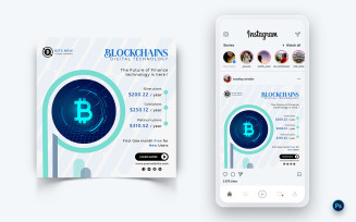 CryptoCurrency Service Social Media Post Design Template-14